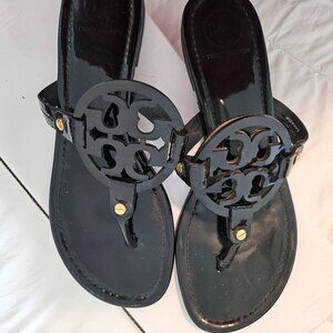 Black patent leather Tory Burch Sandals size 9.5